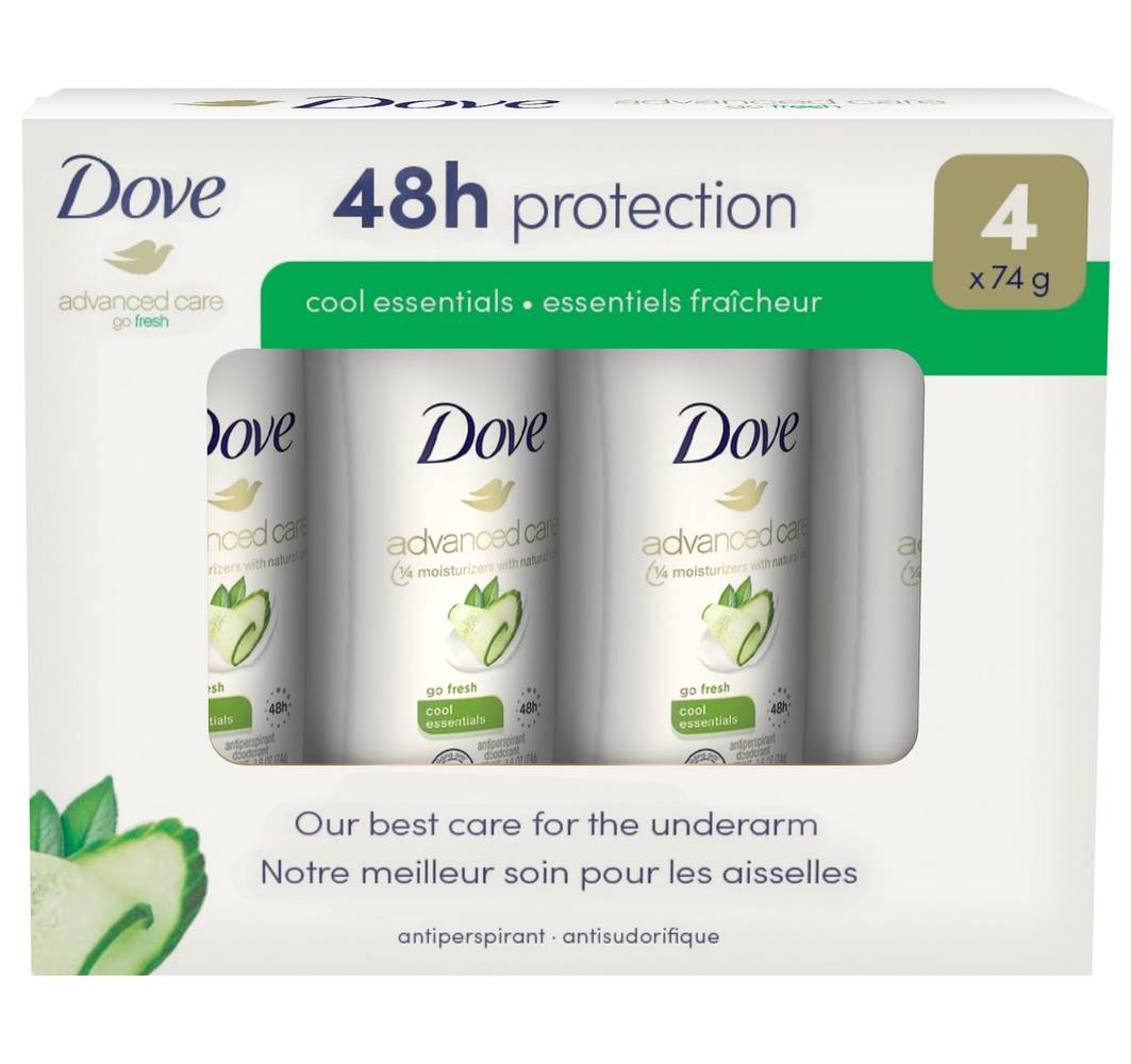 Dove Advanced Care - Antisudorifiques, Paquet De 4 / Dove Advanced Care Antiperspirant, 4-Pack