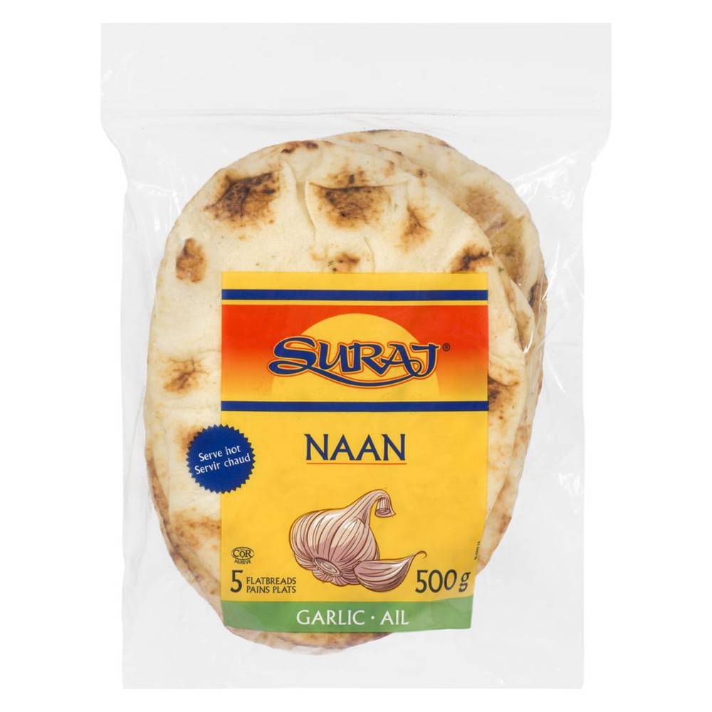 Suraj Naan Garlic 5 Flatbreads (500 g)