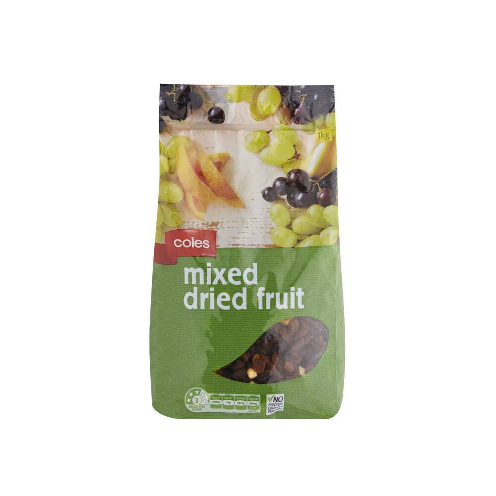 Coles Dried Fruit Mixed 1kg