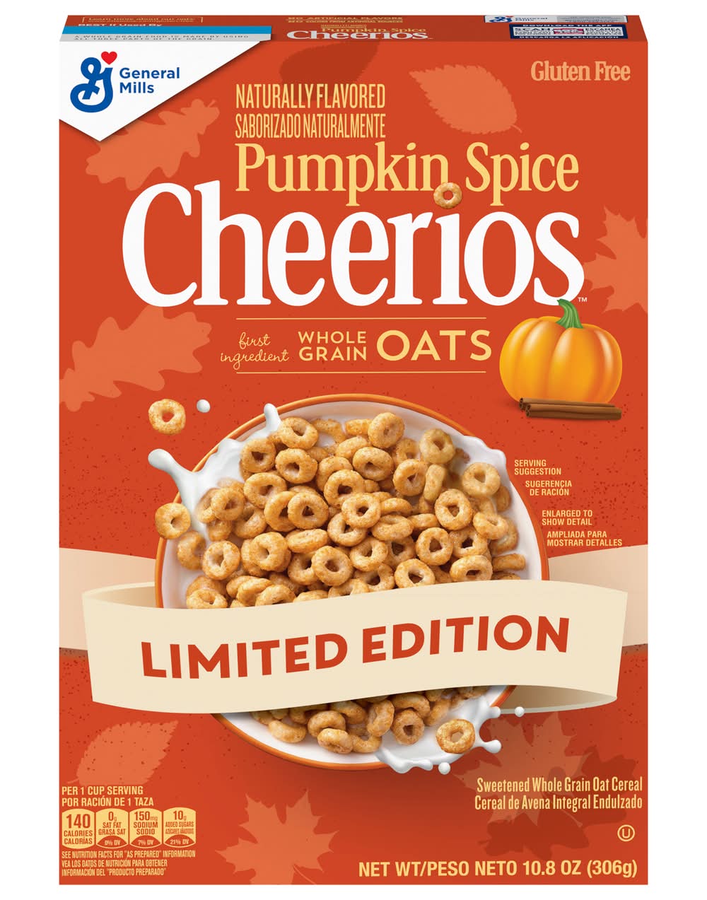 Cheerios Pumpkin Spice Oats Cereal (10.8 oz)