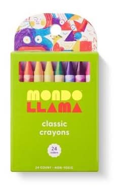 Mondo Llama Classic Crayons, Multicolor (24 ct)