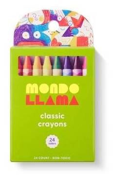 Mondo Llama Classic Crayons, Multicolor (24 ct)