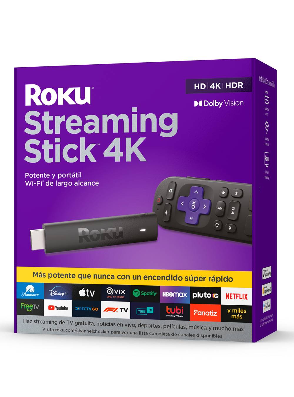 Roku streaming stick 4k (1 u)