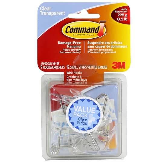 3M Command Small Wire Hooks, Clear