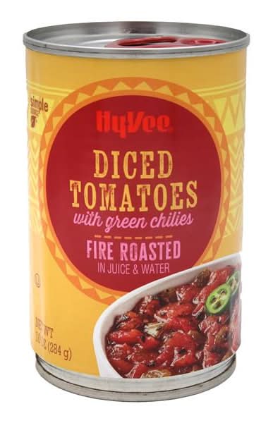 Hy-Vee Diced Tomatoes With Green Chilies (14.5 oz)