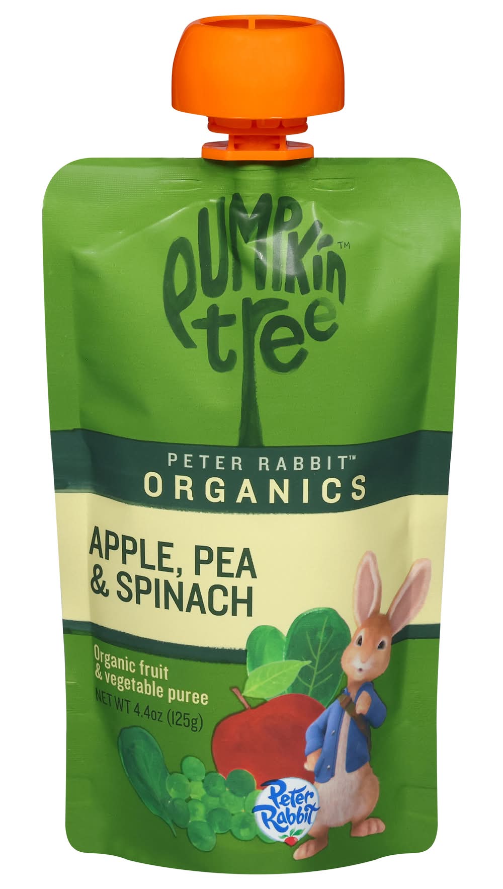 Pumpkin Tree Peter Rabbit Puree, Apple-Pea-Spinach (4.4 oz)