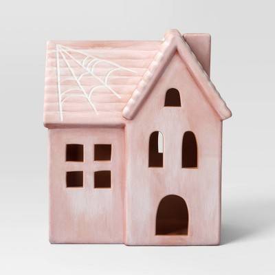 Hyde & EEK! Boutique Terracotta Haunted House Halloween Novelty Decoration, Orange