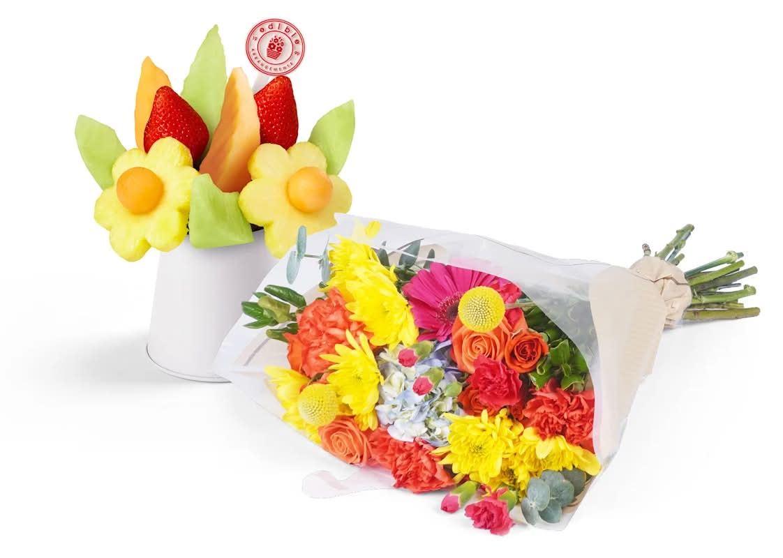 Sweet Appreciation Flowers & Fruit Bouquet Gift