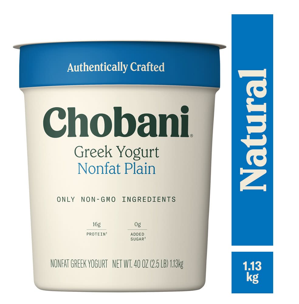 Chobani · Yogur griego natural sin grasa (1,13 kg)