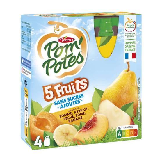 Pom'potes - Compotes de fruits - 5 fruits jaunes