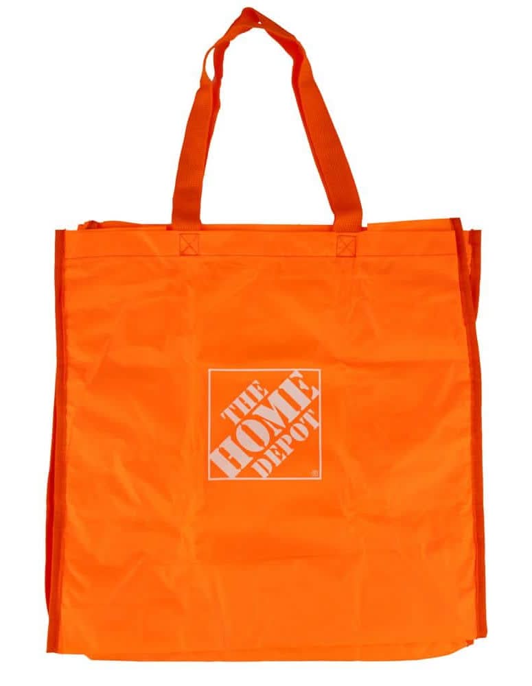 The Home Depot 7.25 In. Orange Reusable Shopping Bag
