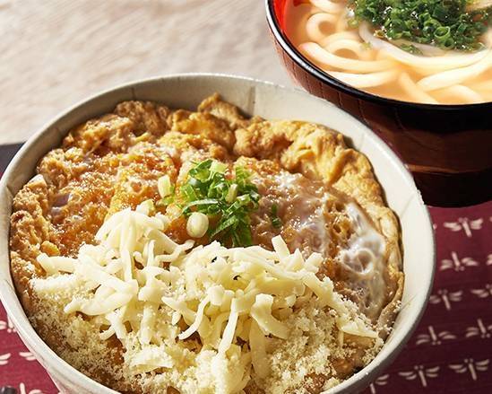 女性に人気のとろ～り濃厚チーズかつ丼と選べるミニ讃岐うどんセット
