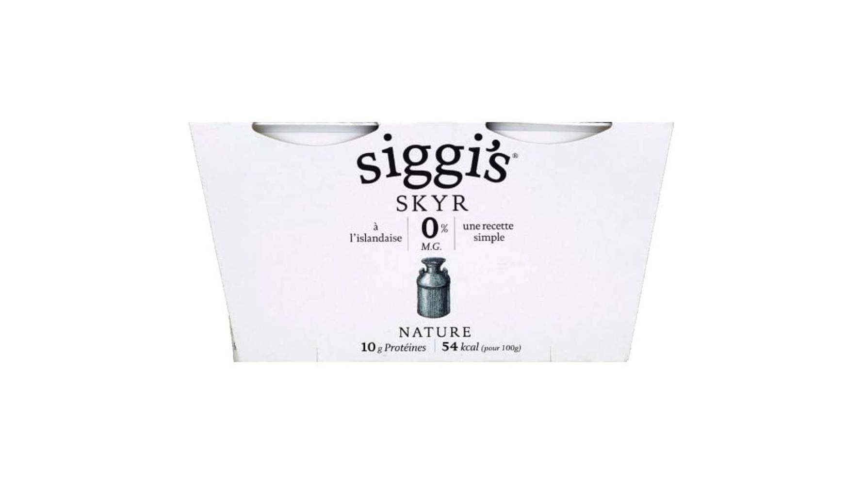Siggi's Yaourts Skyr nature Les 2 pots de 140 g
