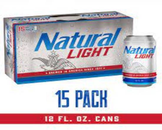 NATURAL LIGHT, 15PACK-12OZ CAN (5.00% ABV)
