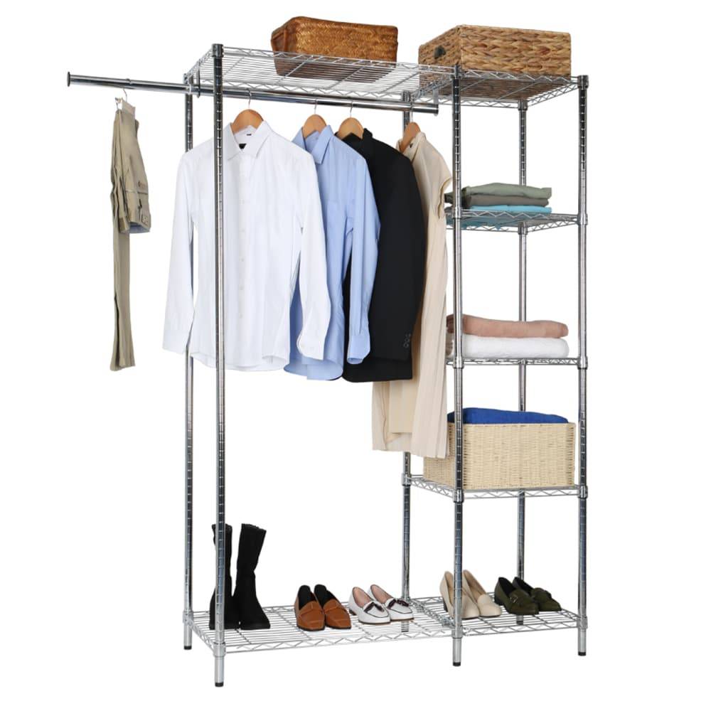 Style Selections Chrome Steel Clothing Rack | LWS-205