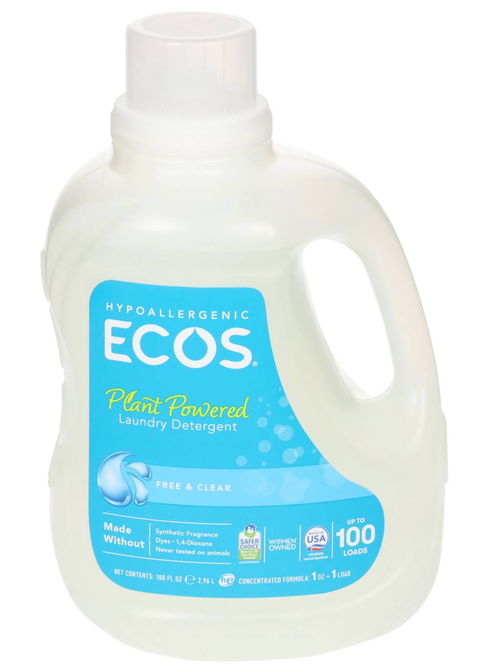 ECOS Plant Powered Free & Clear Laundry Detergent (100 fl oz)