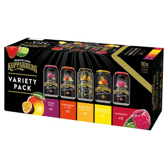 Kopparberg Premium Cider Variety pack (10 pack, 330 ml)