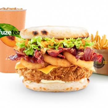 Menu Burger Naan Bacon & Onion