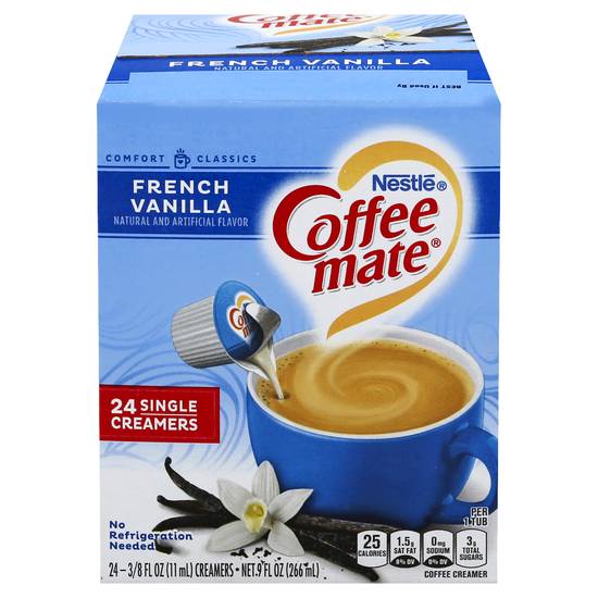 Coffee Mate Nestlé French Vanilla Coffee Creamers (24 ct, 0.375 fl oz)