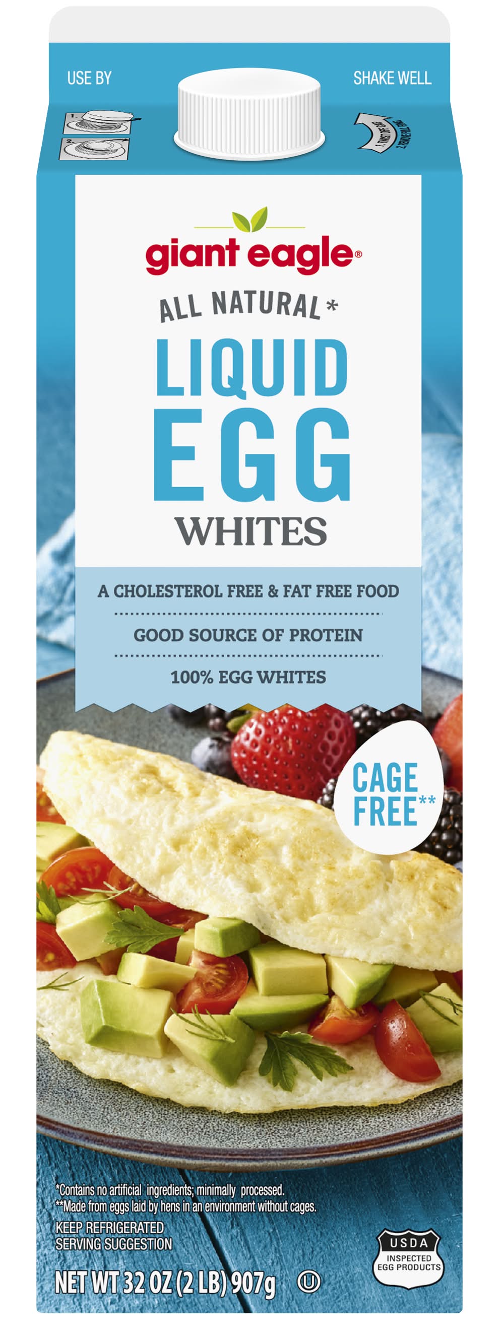 Giant Eagle All-Natural Liquid Egg Whites (32 oz)