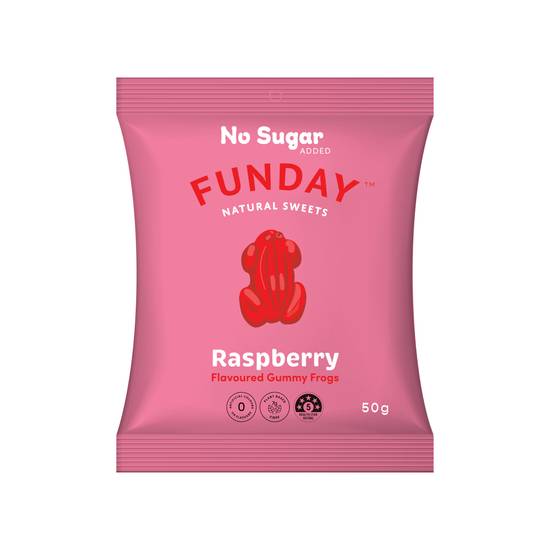 Funday Raspberry Flavoured Gummy Frogs 50g