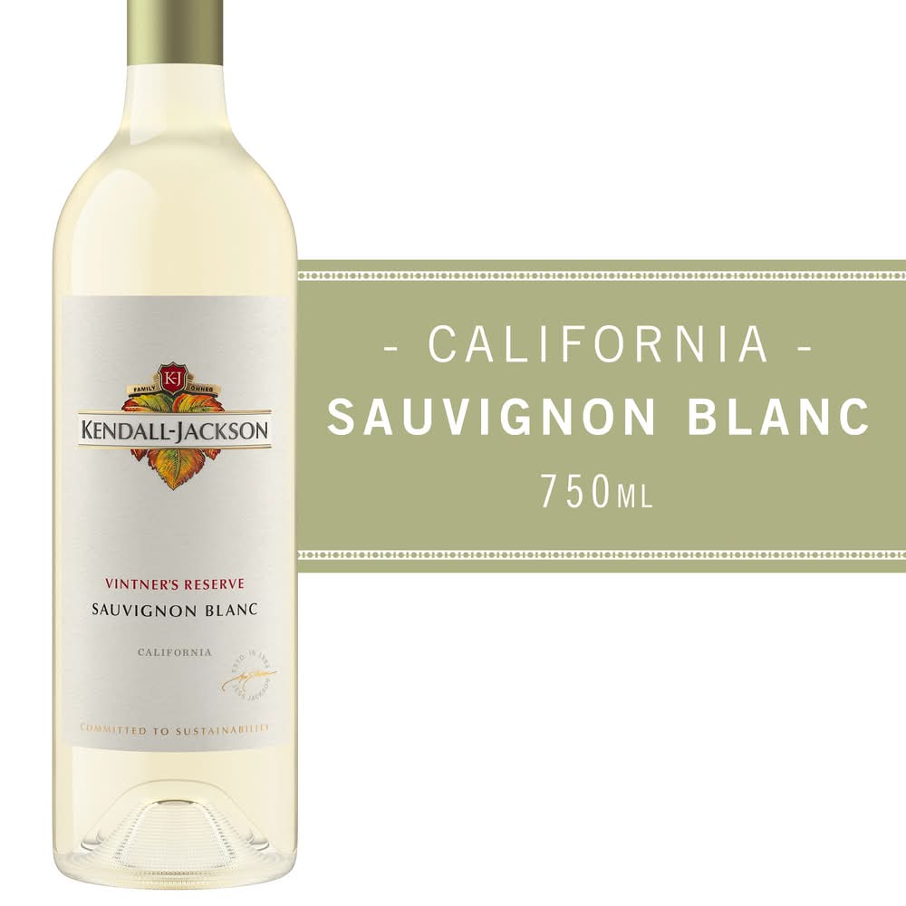 Kendall-Jackson Vintner's Reserve Sauvignon Blanc California White Wine, 2017 (750 ml)