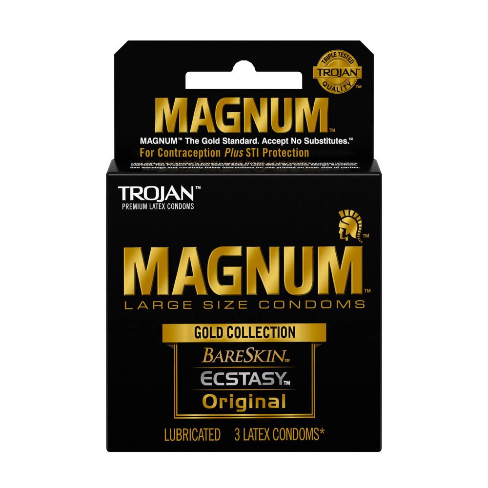 Trojan Magnum Gold Collection Condoms (large) (3 ct)