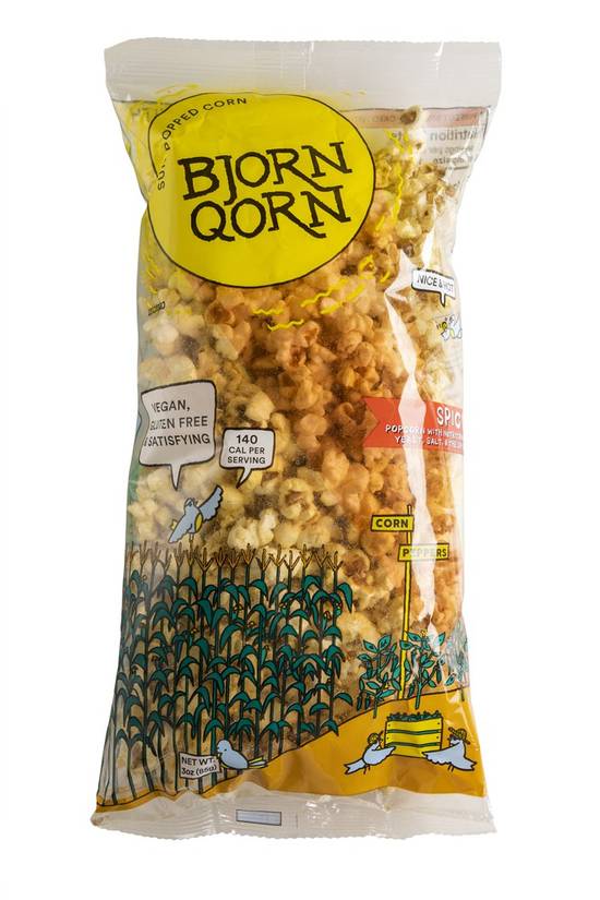 Bjornqorn Spicy Sun-Popped Corn (3 oz)