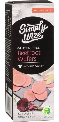 Simply Wize Gluten Free Beetroot Wafers 100g