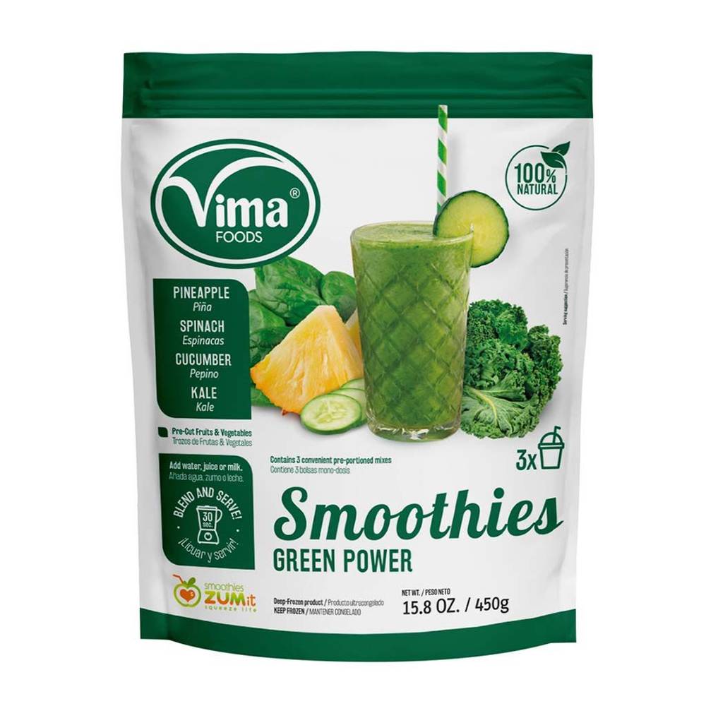 Vima foods smoothies green power (doypack 450 g)