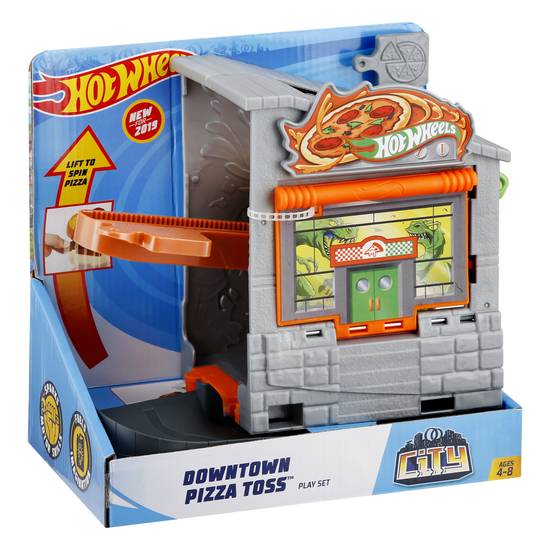 Hot Wheels Downtown Pizza Toss Play Set
