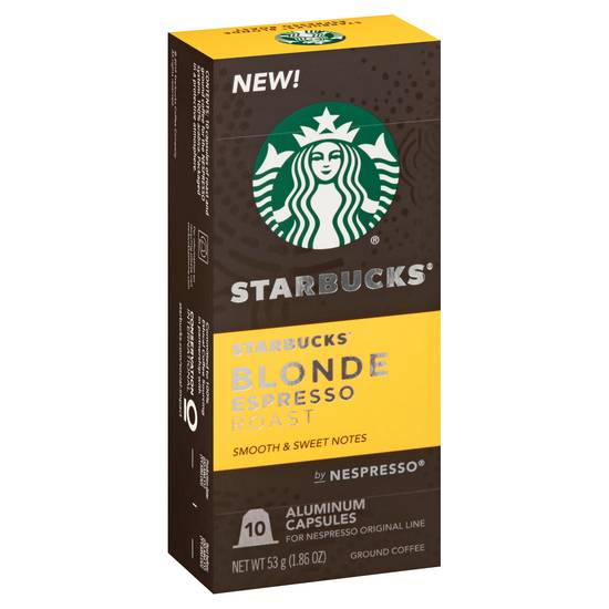 Starbucks Blonde Espresso Roast Coffee Pods (10 ct, 0.18 oz)