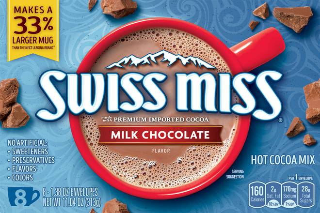 Swiss Miss Hot Cocoa Milk Chocolate (8 ct, 1.38 oz)