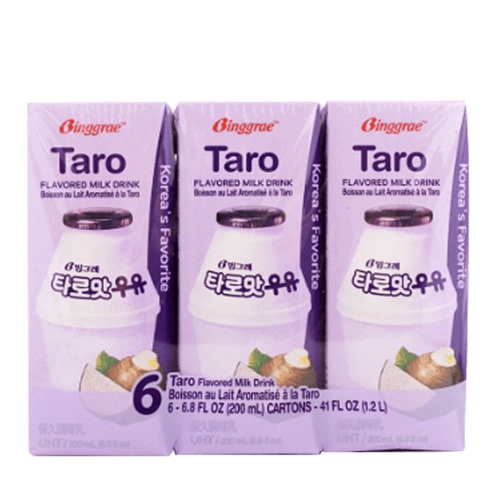 Binggrae Flavored Milk Drink, Taro (6 x 6.8 fl oz)