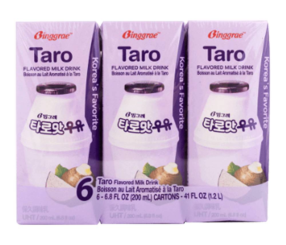 Binggrae Flavored Milk Drink, Taro (6 x 6.8 fl oz)
