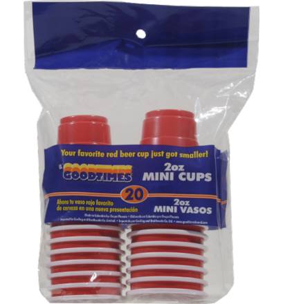 Mini Party Cups Red 20 ct