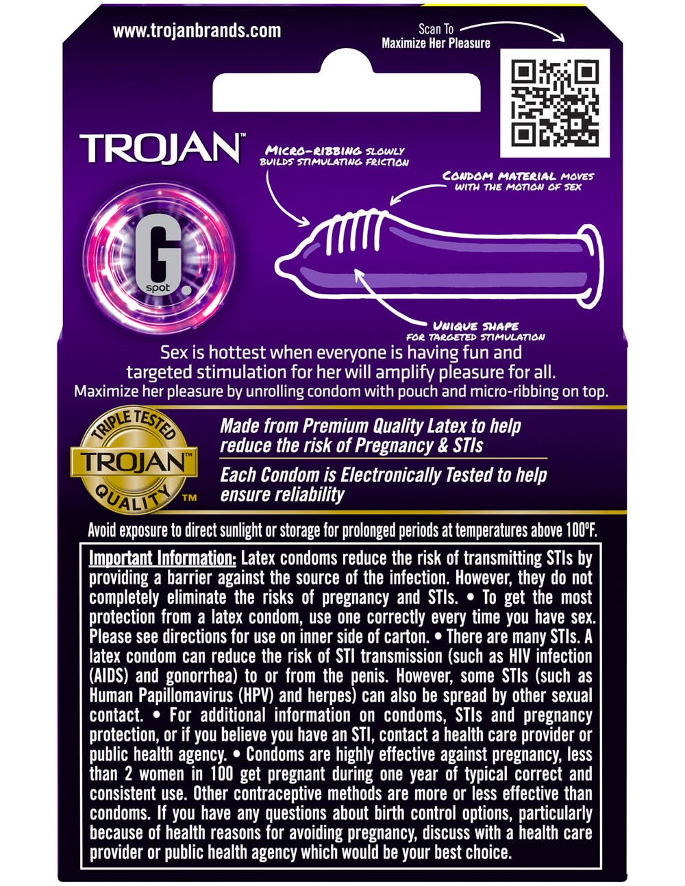 Trojan G Spot Premium Lubricated Condoms Delivery Near Me | Order Online |  Uber Eats