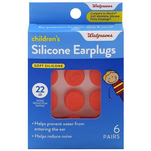 Walgreens Children's Silicone Earplugs - 6.0 ea