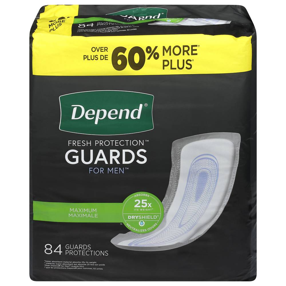 Depend Men's Maximum Incontinence Guards (3.11 lbs)