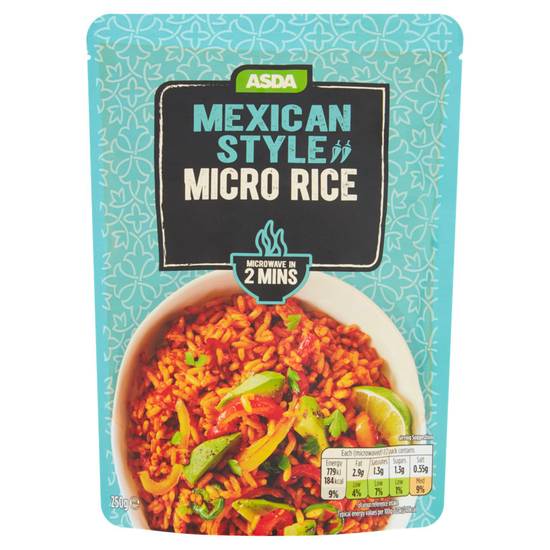 Asda Mexican Style Micro Rice 250g
