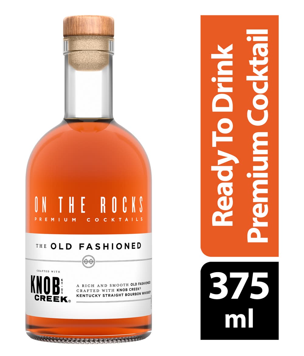 On The Rocks Knob Creek Old Fashioned Premium Cocktails Whiskey (375 ml)