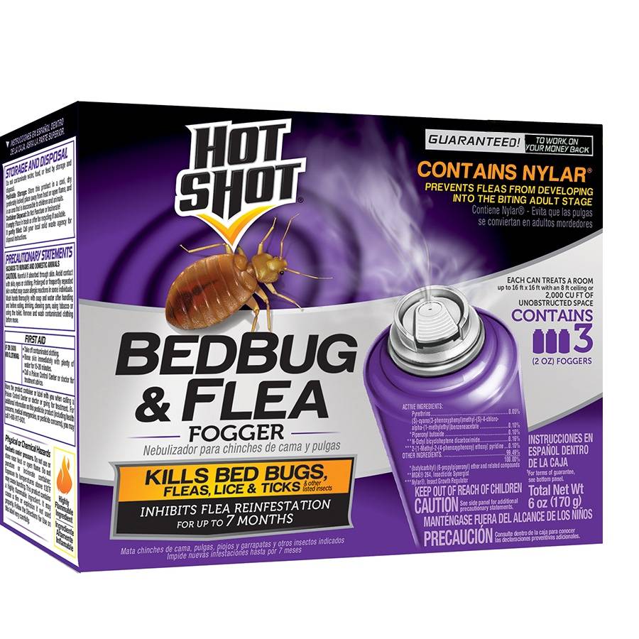 Hot Shot 2-oz Bedbug and Flea Insect Killer Fogger (3-Pack) | HG-95911