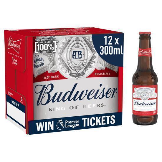 Budweiser 12x300ml ABV 4.5%