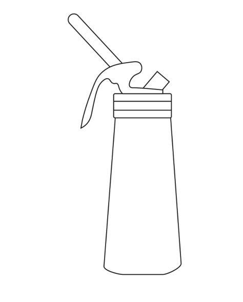 Mr BBQ - Whipped Cream Dispenser, White - holds 1 pint (6 Units per Case)