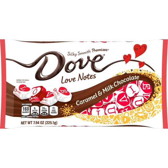 DOVE PROMISES Valentine's Love Notes Caramel Milk Chocolate Candy, 7.94 oz