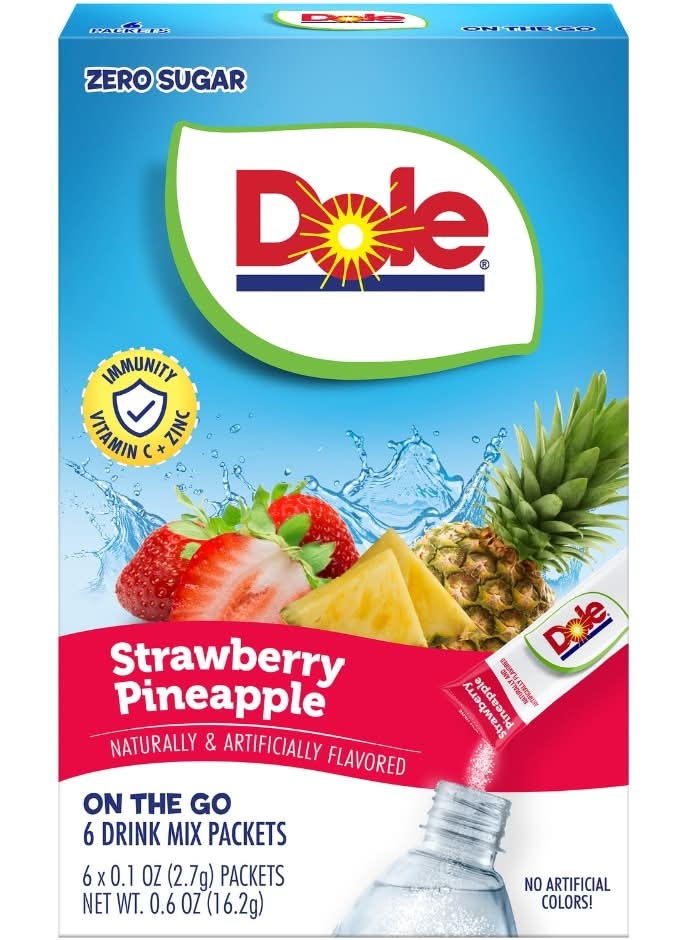 Dole Zero Sugar Drink Mix Packets, Strawberry-Pineapple (6 x 0.1 oz)