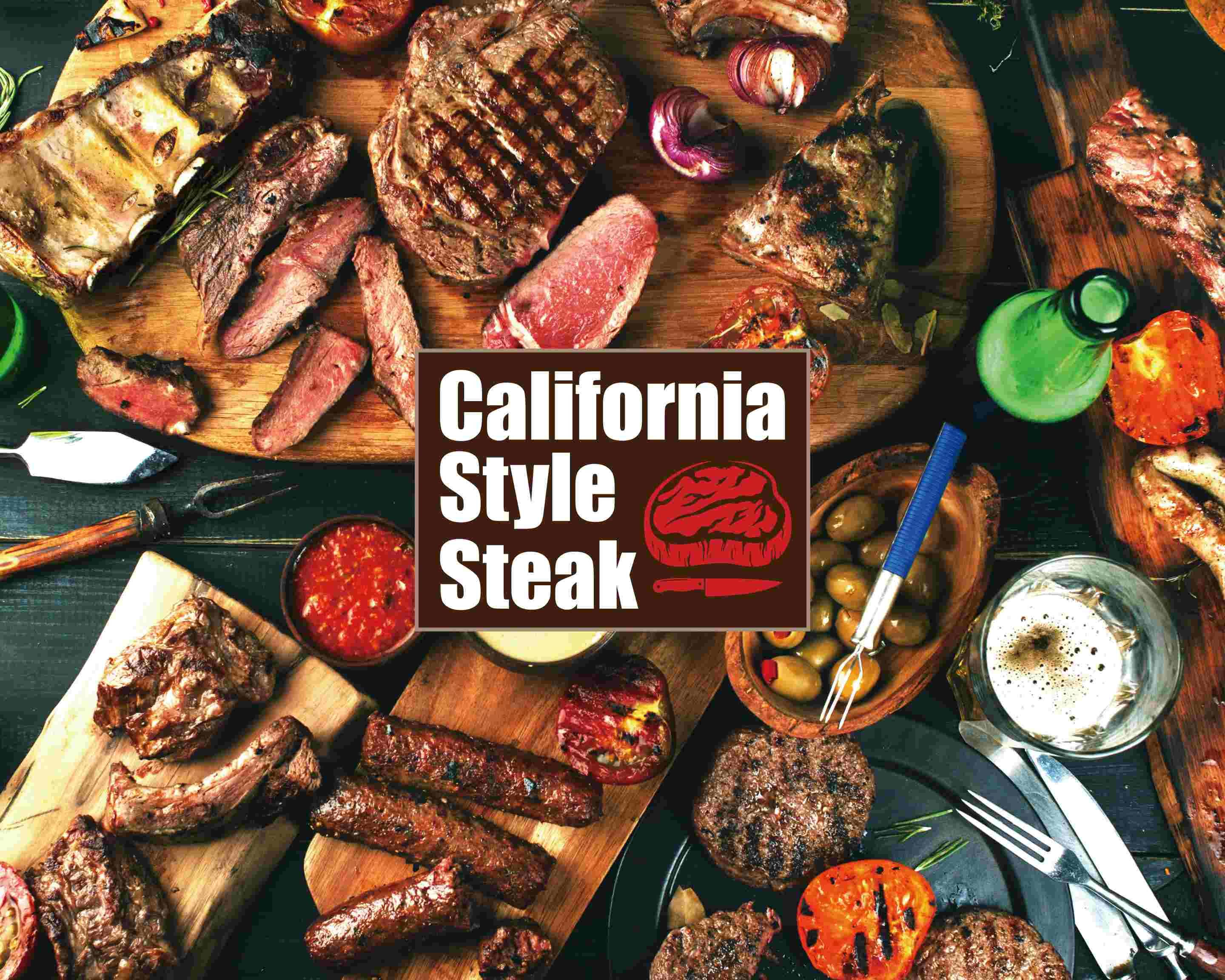 カリフォルニアスタイルステーキ California style steak delivery & takeaway menu Uber Eats