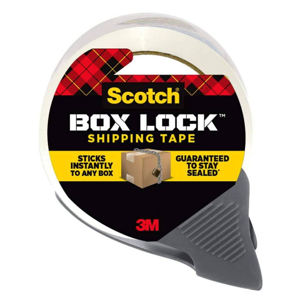 Scotch Box Lock Packaging Tape With Dispenser, 1.88 In. X 54.6 Yd