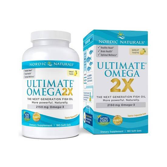 Nordic Naturals Ultimate Omega 2x Soft Gels Dietary Supplement (180 ct)