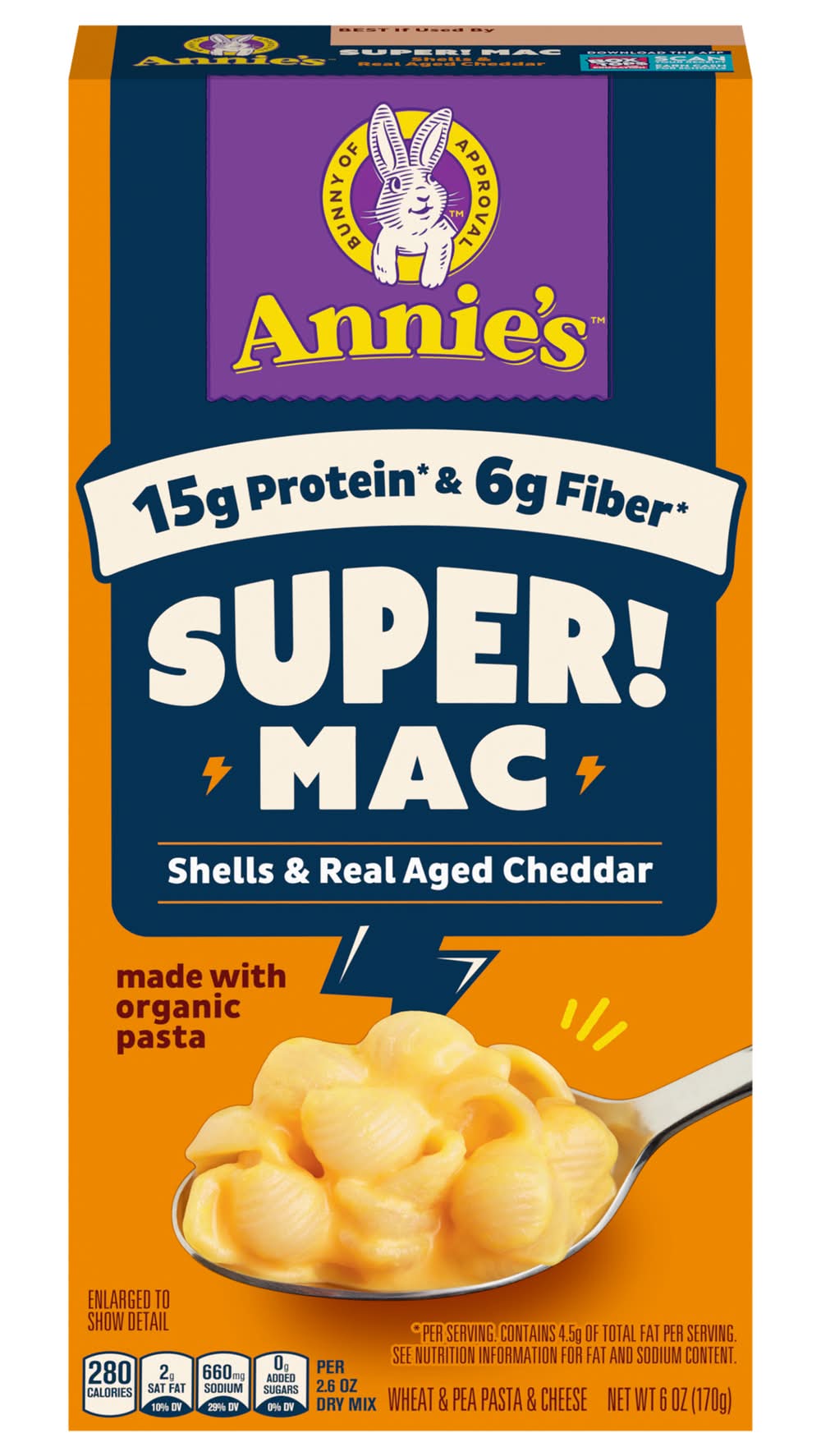 Annie's Super Mac Shells & Real Aged Cheddar (6 oz)